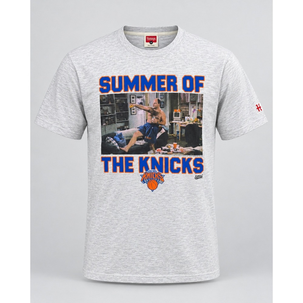 Homage Seinfeld Summer of the Knicks George Costanza T-Shirt Gray Mens M